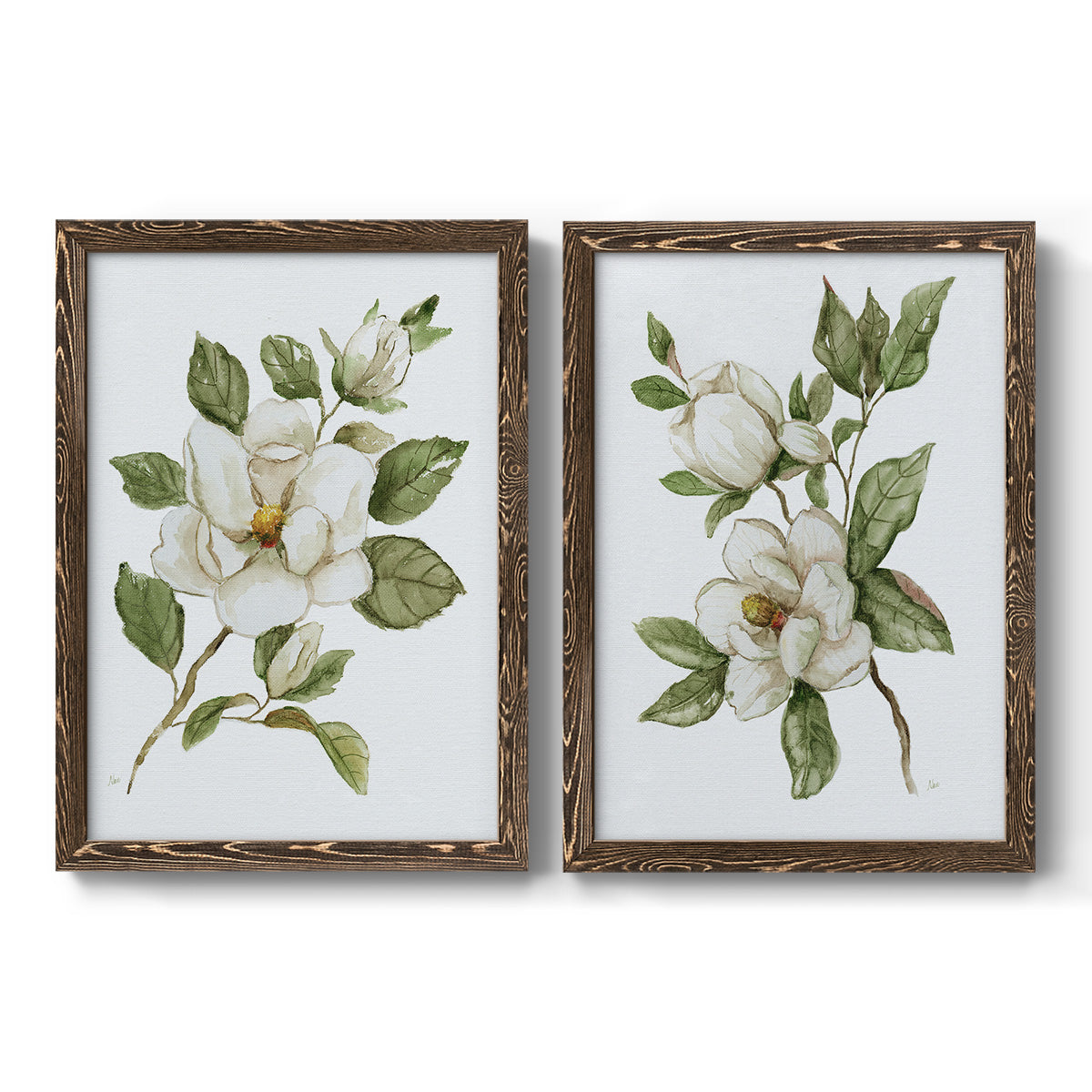 Magnolia Morning I - Premium Framed Canvas 2 Piece Set - Ready to Hang