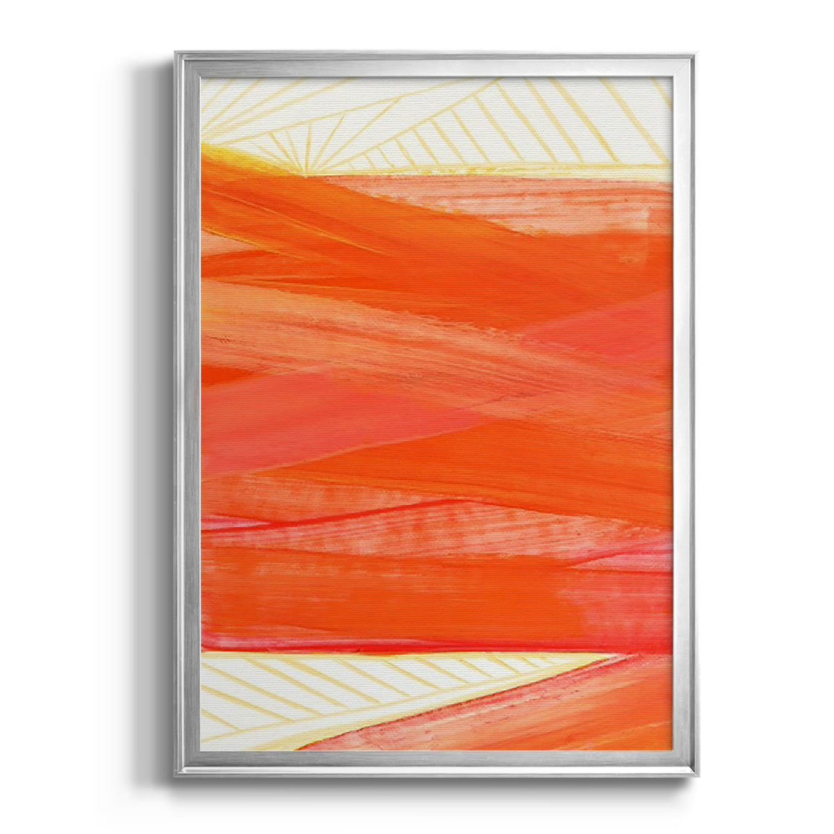 Warm Rays II - Modern Framed Canvas Print