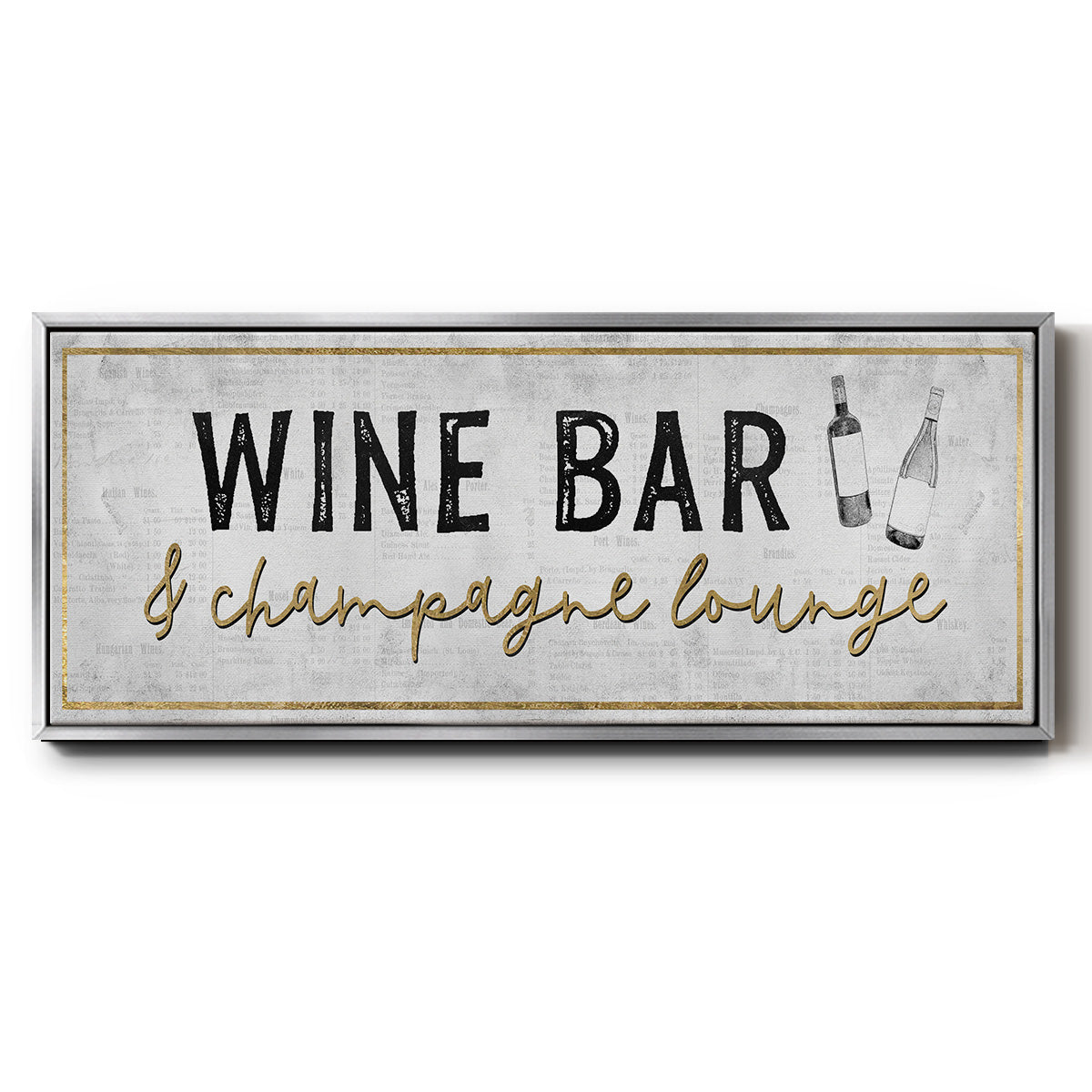 Champagne Lounge - Floater Framed Canvas Print