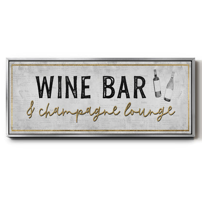 Champagne Lounge - Floater Framed Canvas Print