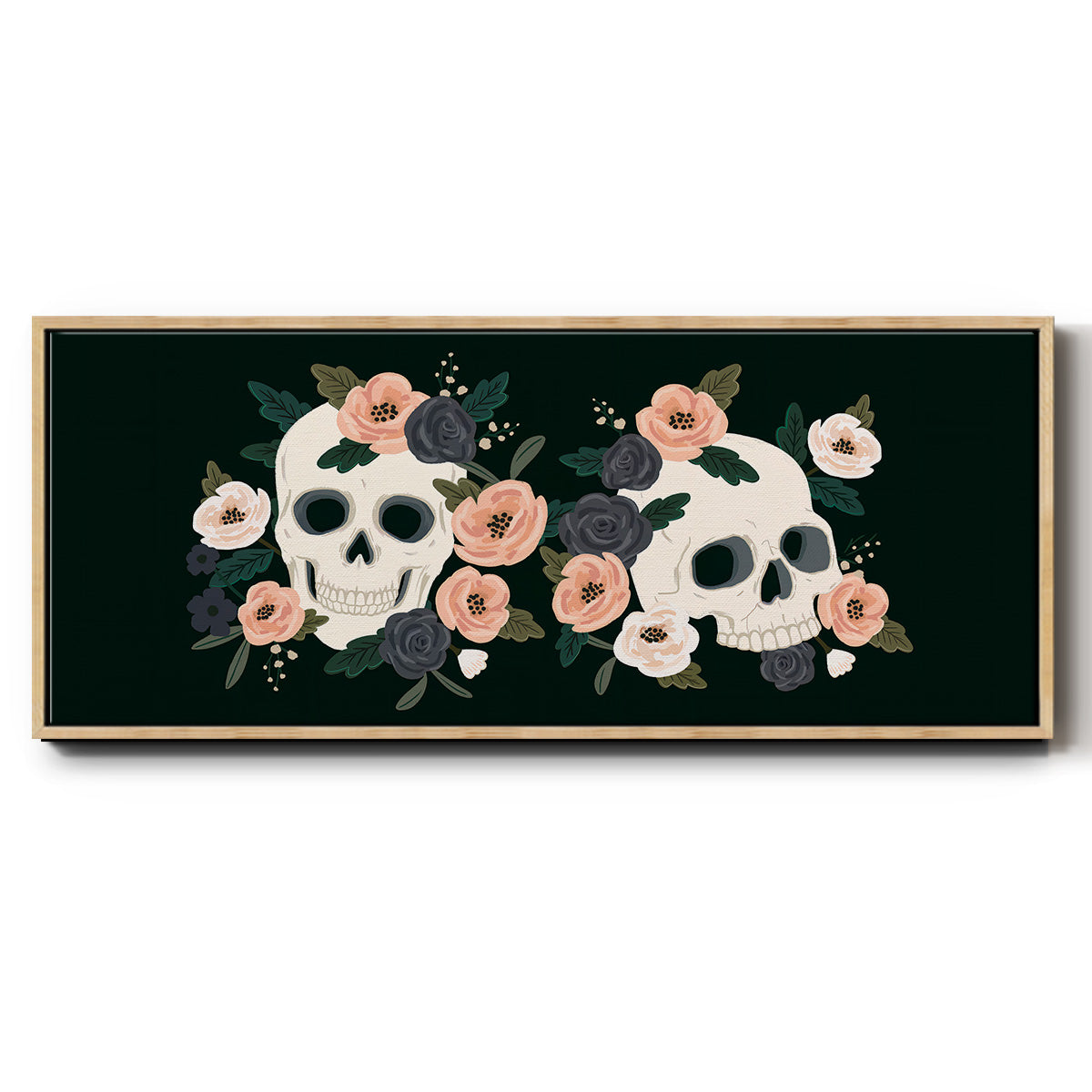 Skull & Snake Collection D - Floater Framed Canvas Print