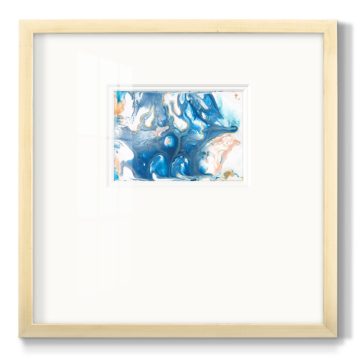 Dancing Blue II Premium Framed Print Double Matboard