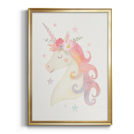 Sweet Unicorn I - Modern Framed Canvas Print