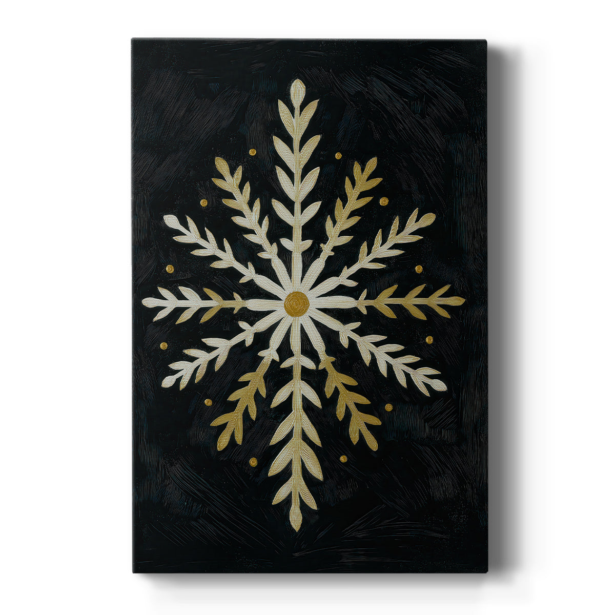 Soft Linen Midwinter Village - Canvas Art Print