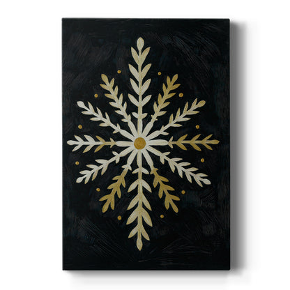 Soft Linen Midwinter Village - Canvas Art Print