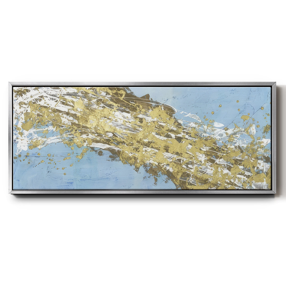 Mistral V in Azure - Floater Framed Canvas Print