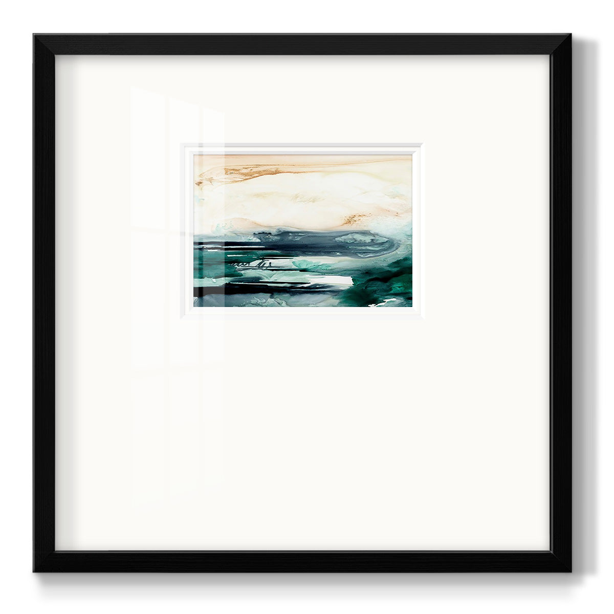 Sea Foam Flow II - Double Matboard Framed Print