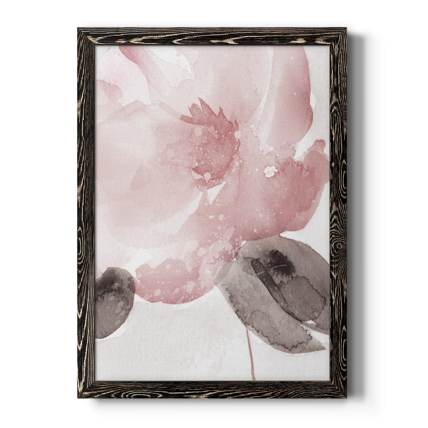 Blush Bloom I - Premium Canvas Framed in Barnwood - Ready to Hang