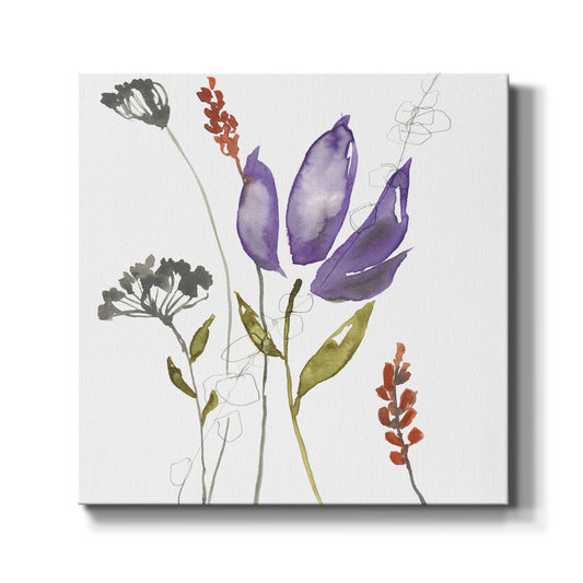 Ultraviolet Bouquet I - Canvas Art Print