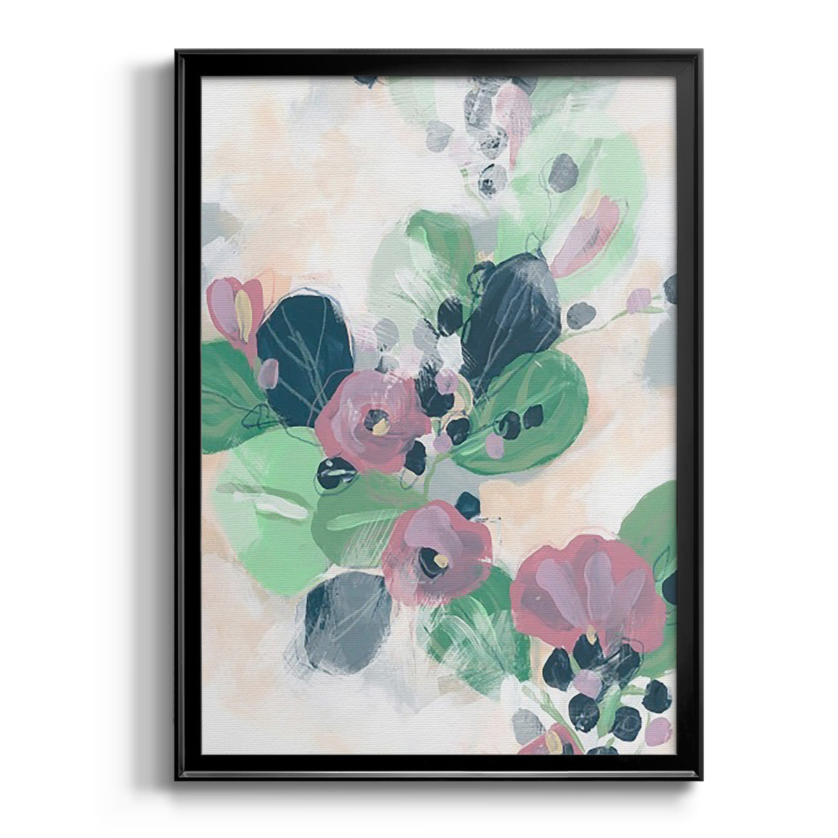 Tropical Branch Fresco I - Modern Framed Canvas Print