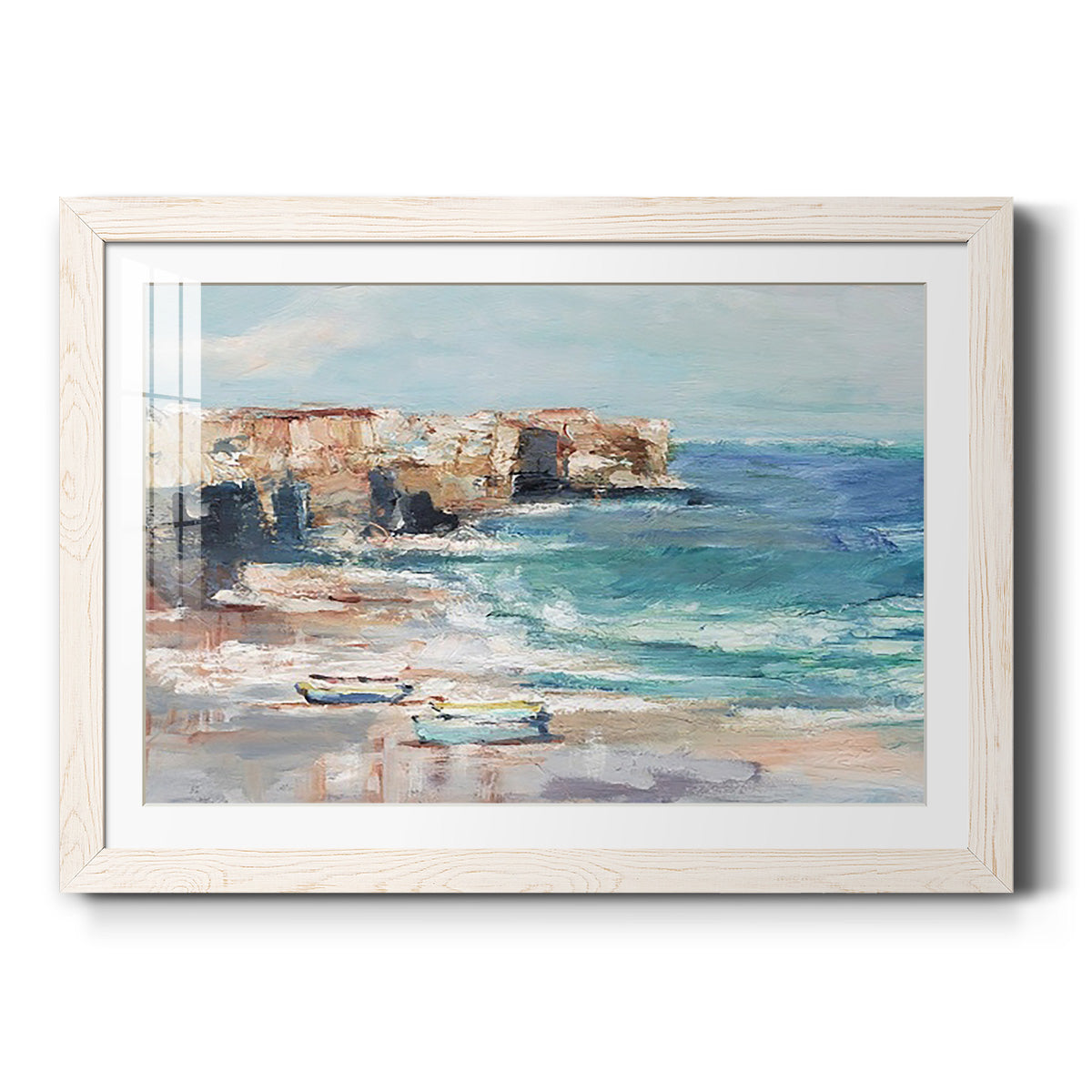Sea Cliff Study I - Barnwood Framed Art Print