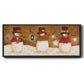 Top Hat Snowmen - Floater Framed Canvas Print