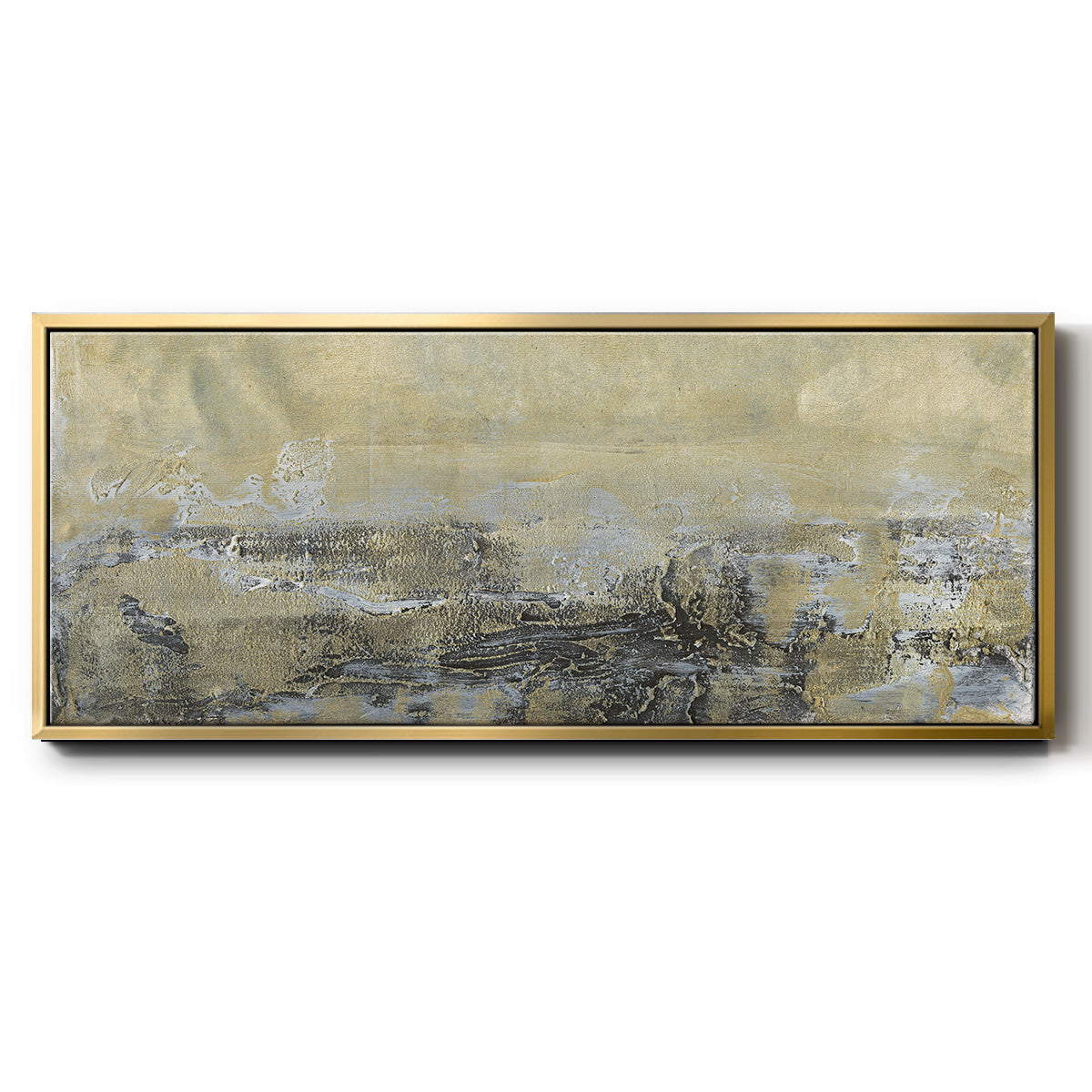 Gold Horizon I - Floater Framed Canvas Print