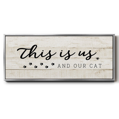 Us and Our Cat - Floater Framed Canvas Print