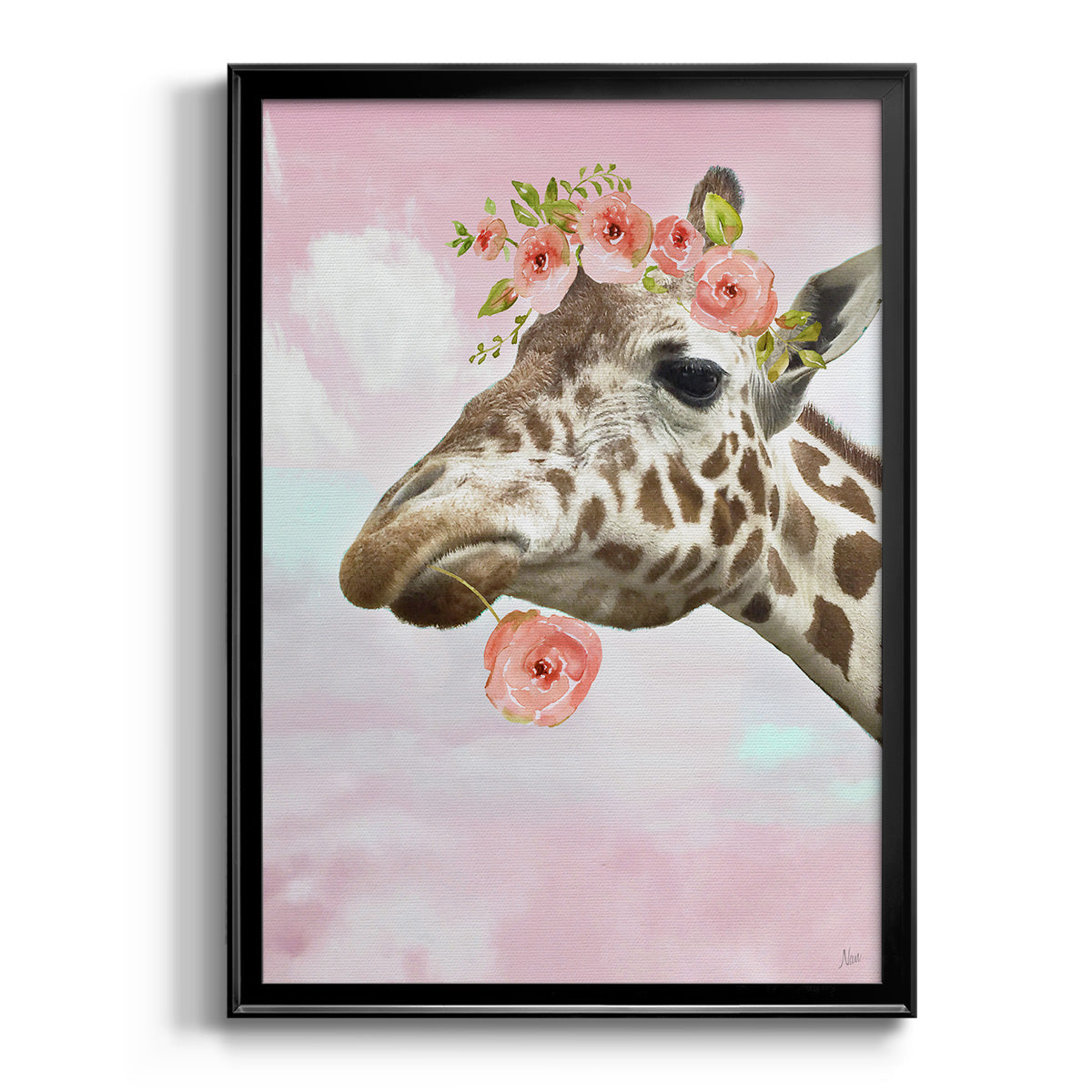 Floral Fun II - Modern Framed Canvas Print