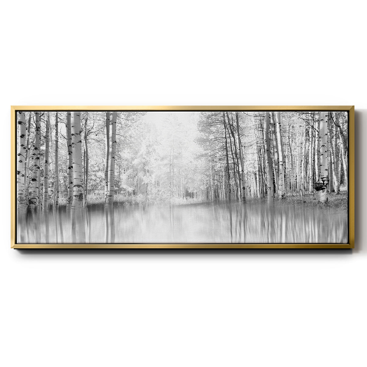 Aspen Reflection - Floater Framed Canvas Print