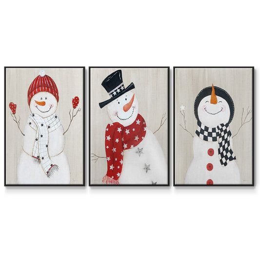 Snowman - Floater Framed Canvas Set