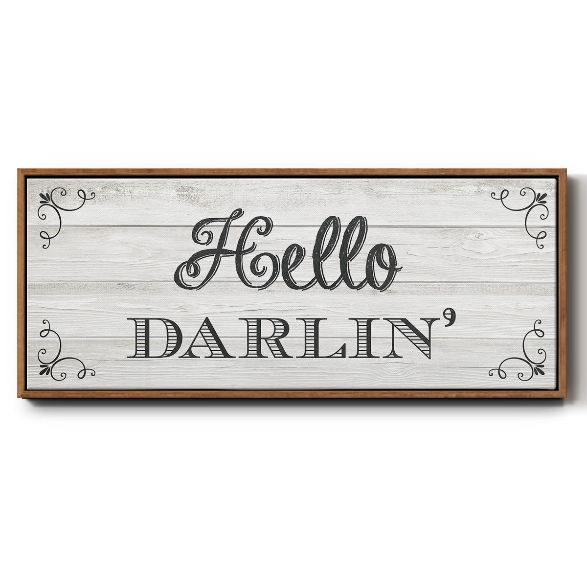 Hello Darlin' - Floater Framed Canvas Print