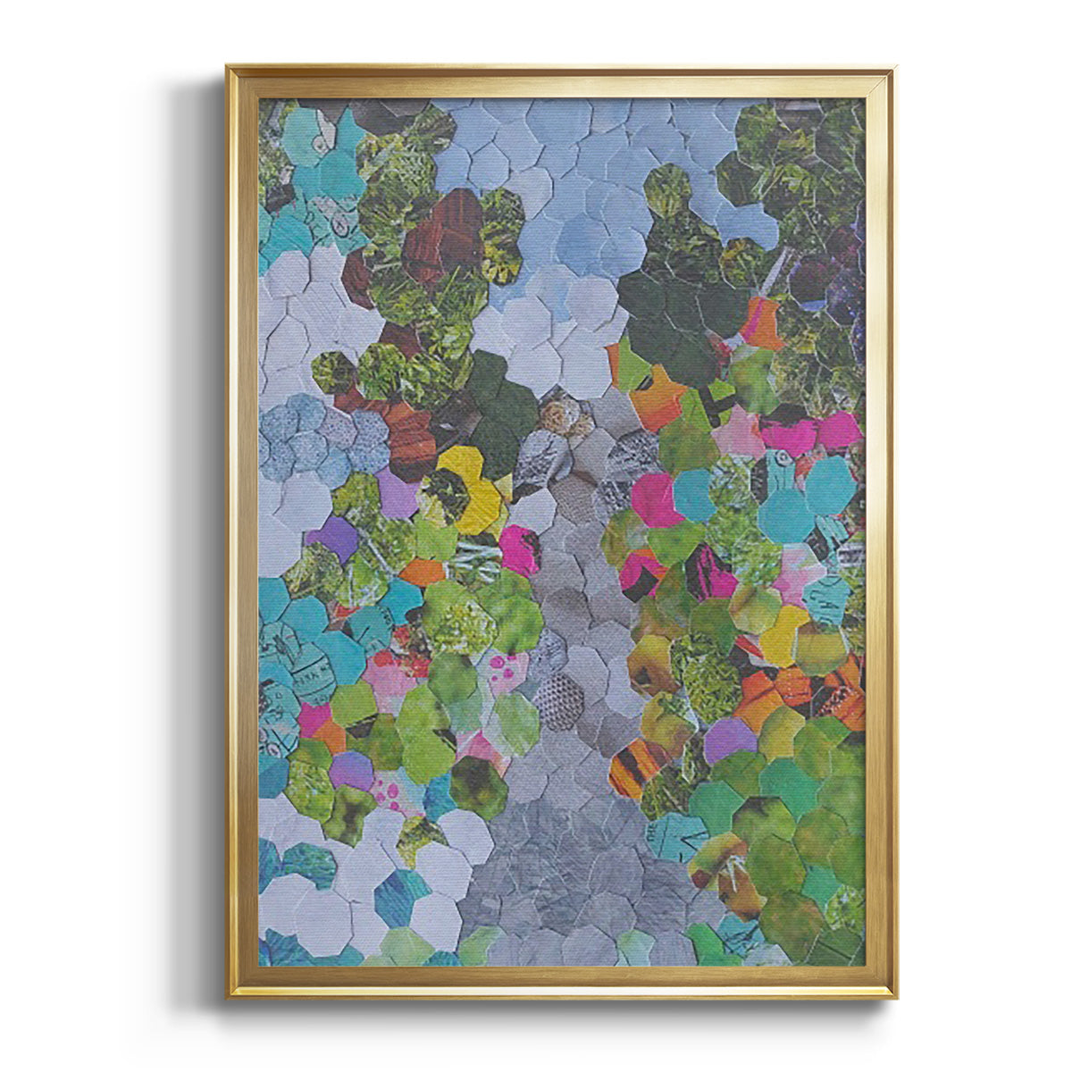 Magenta Garden - Modern Framed Canvas Print