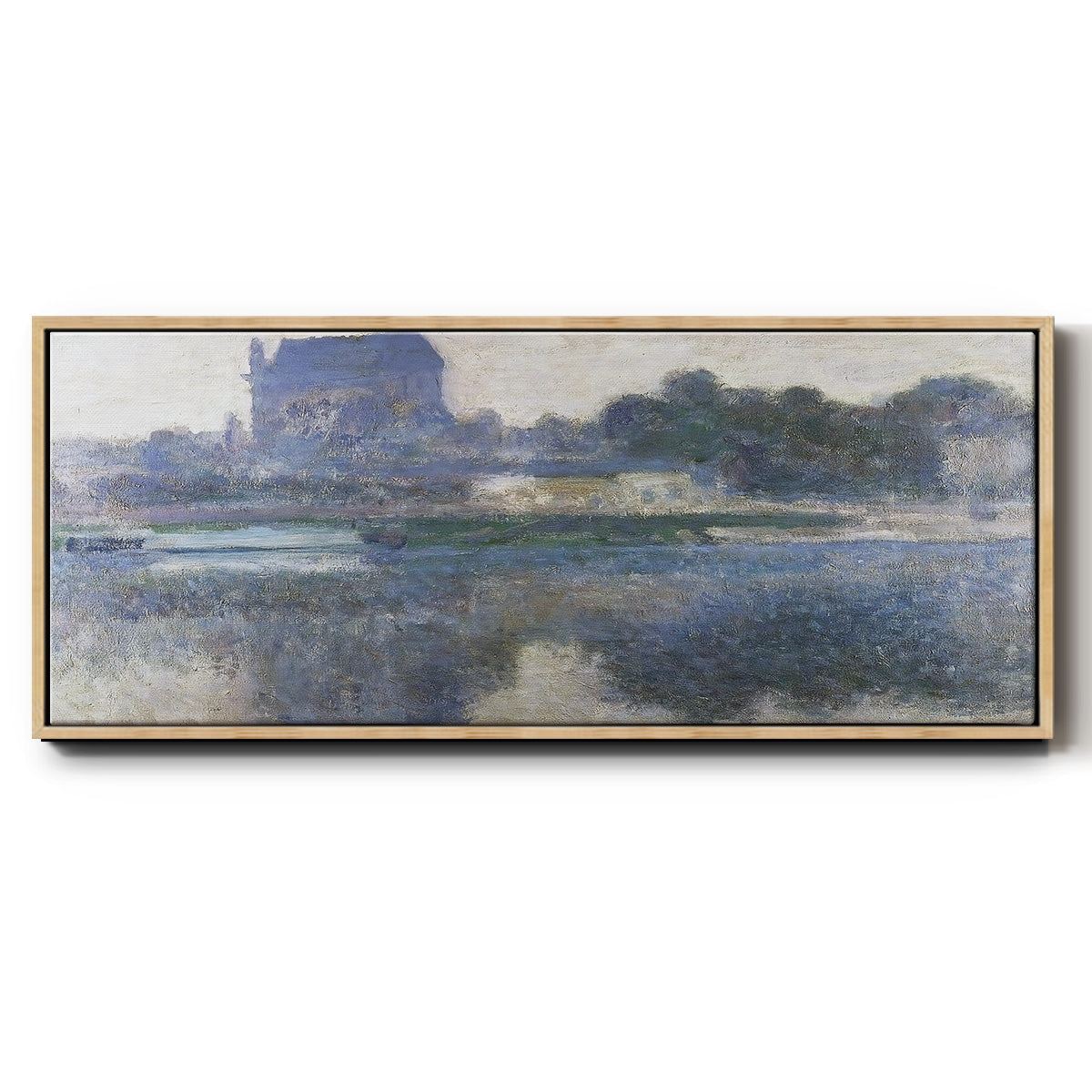 The Church of Vernon in the Mist, 1893 - Floater Framed Canvas Print