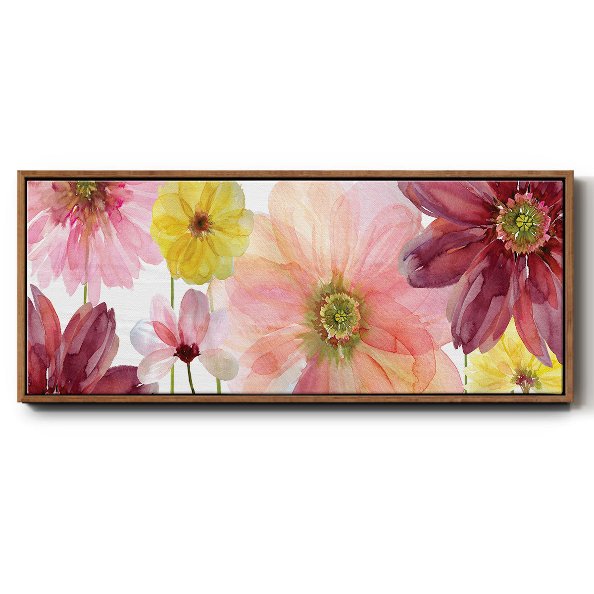 Pop of Pink II - Floater Framed Canvas Print