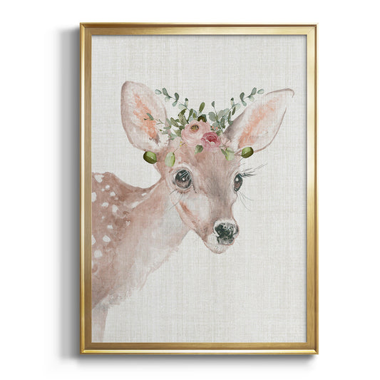 Dressy Fawn - Modern Framed Canvas Print