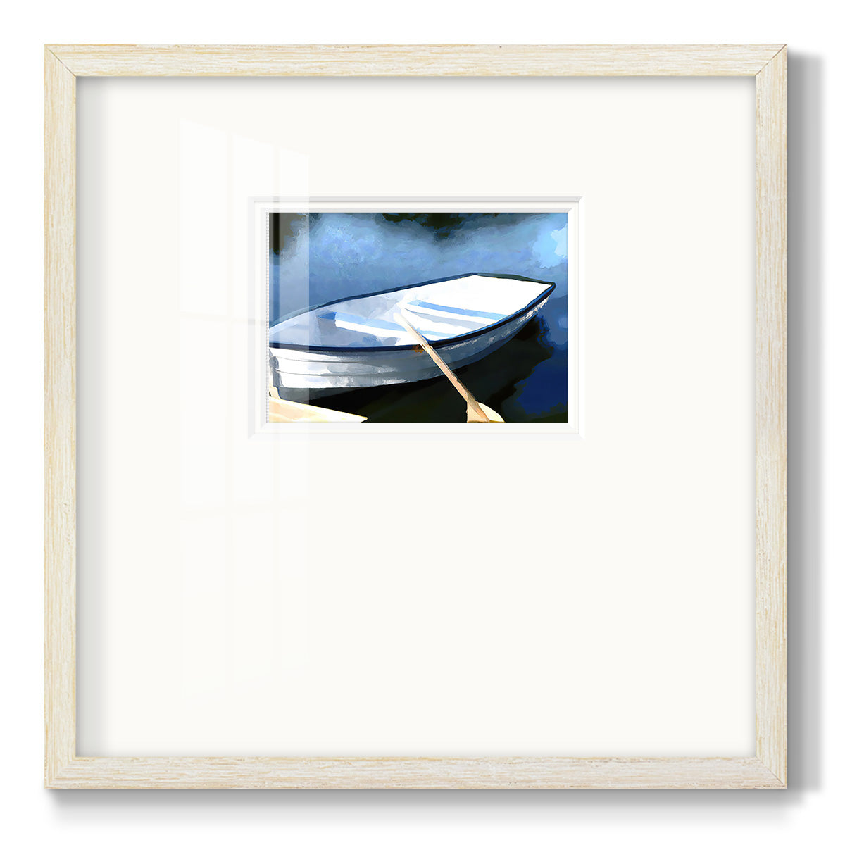 Colorful Rowboat III - Double Matboard Framed Print