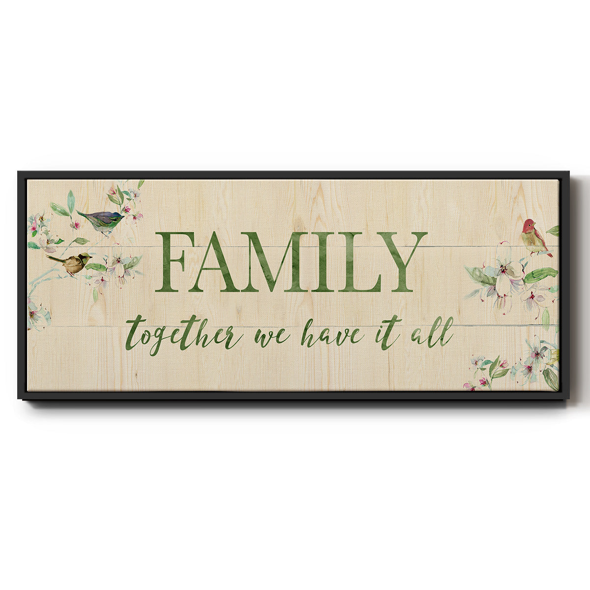 Family Together - Floater Framed Canvas Print