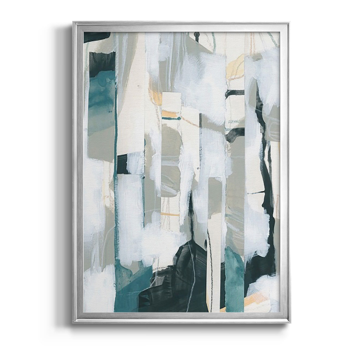 Sea Cavern Strata I - Modern Framed Canvas Print