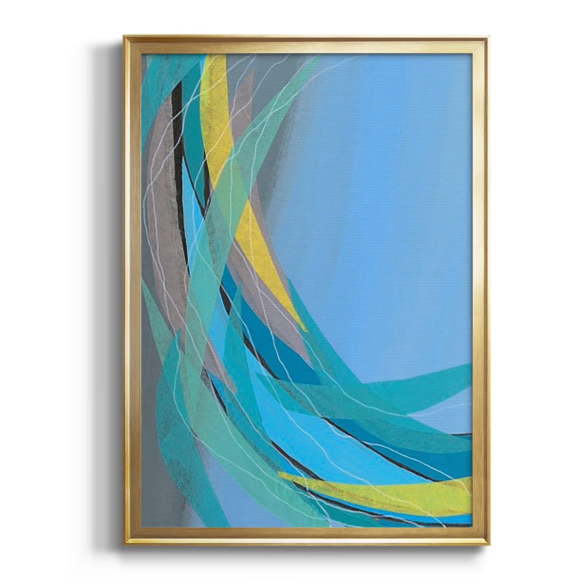 Circulating Flow I - Modern Framed Canvas Print