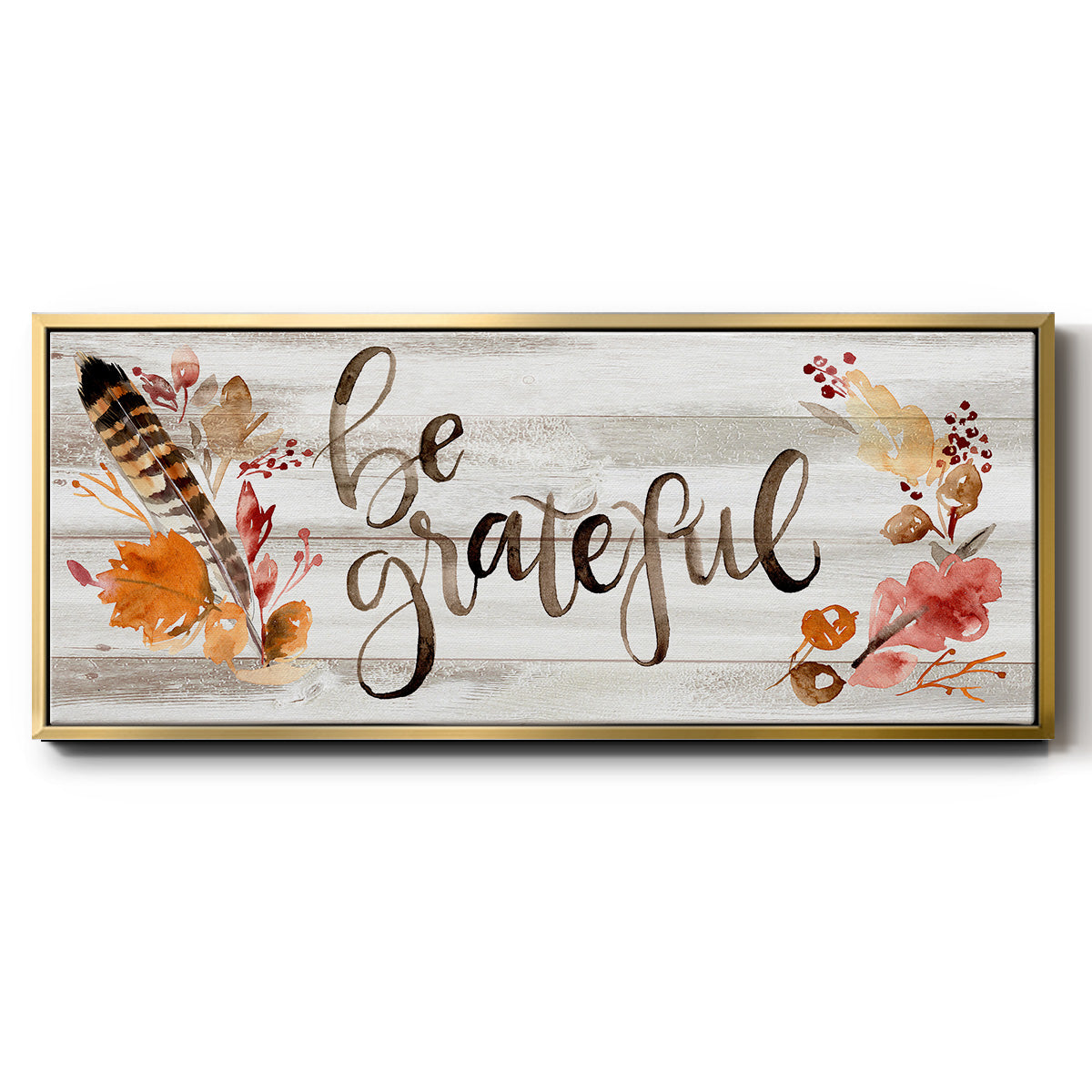 Grateful  - Floater Framed Canvas Print