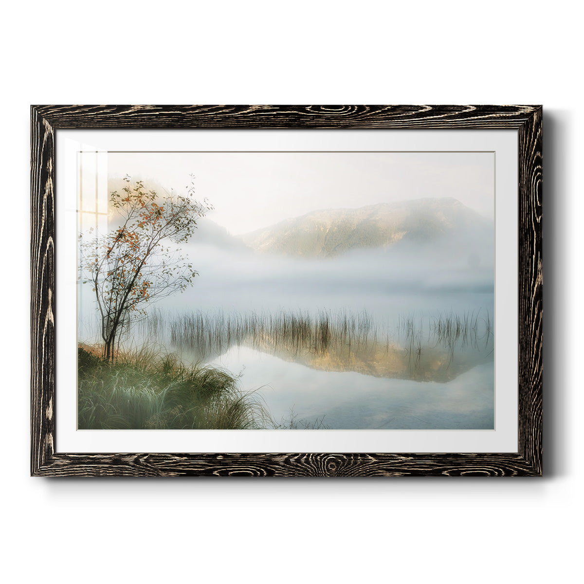Golden Mirror of October - Barnwood Framed Art Print