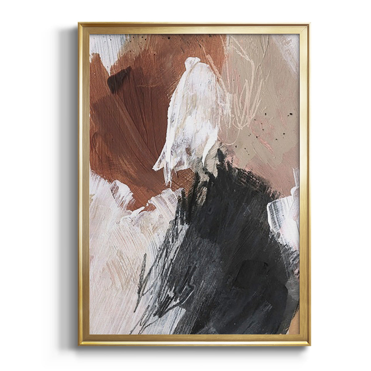 Unbleached Neutrals II - Modern Framed Canvas Print