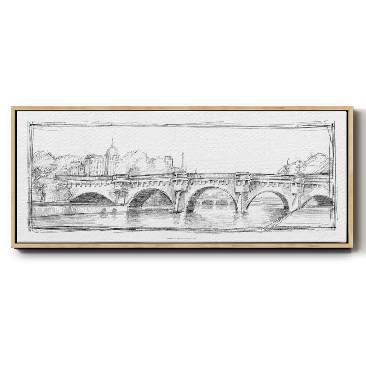 Pont Neuf - Floater Framed Canvas Print