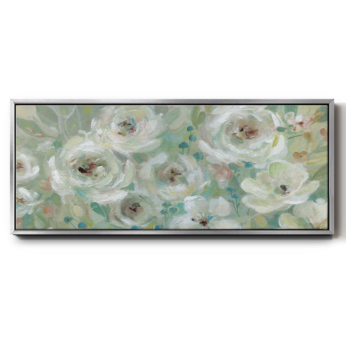 Pastel Symphony - Floater Framed Canvas Print