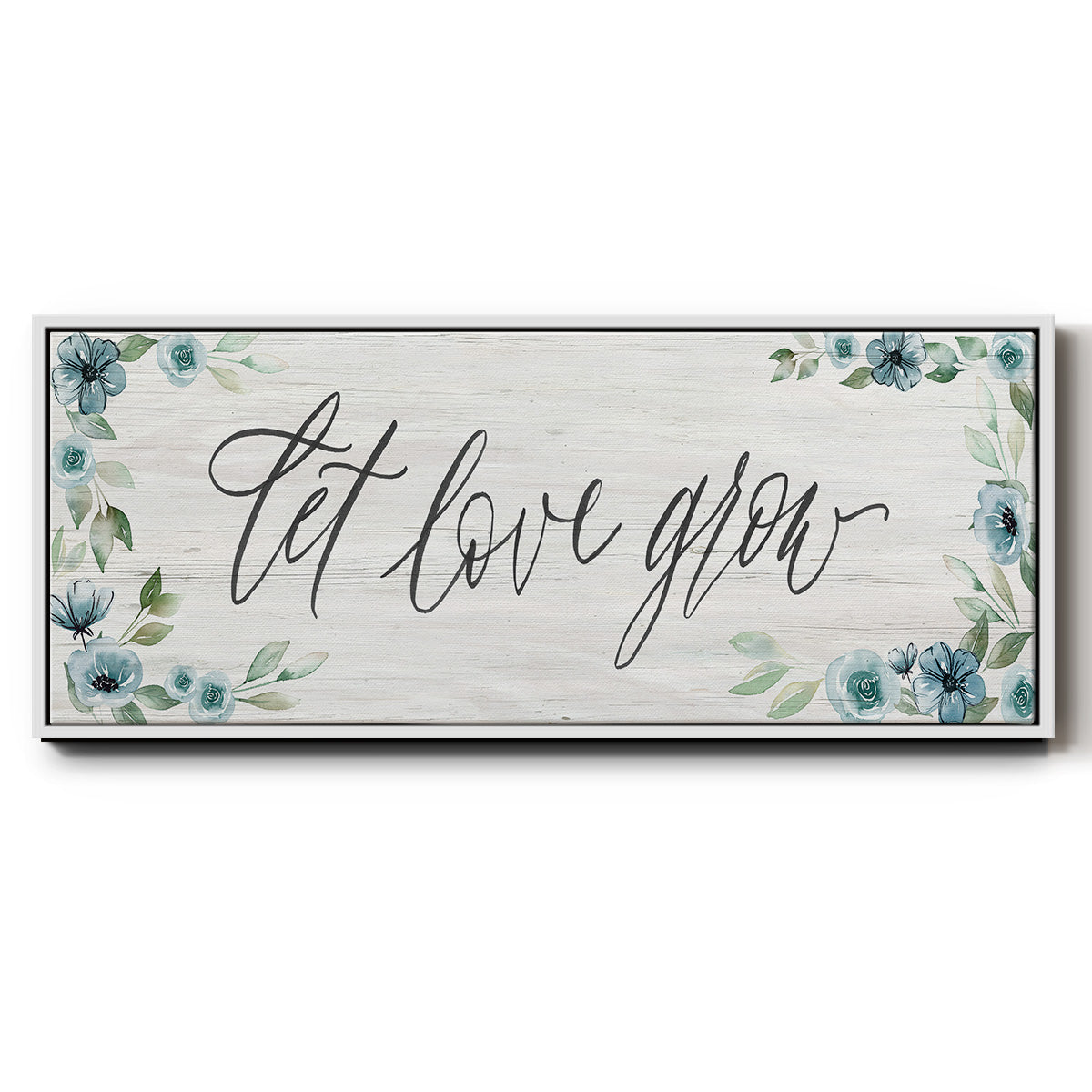 Let Love Grow - Floater Framed Canvas Print