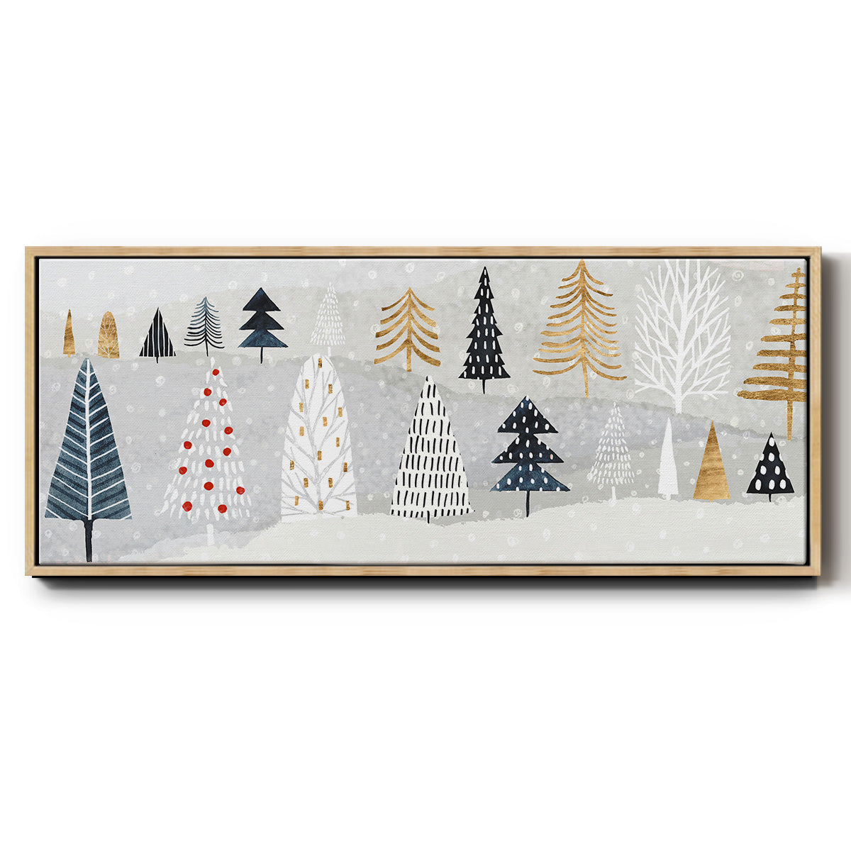 Christmas Chalet Collection D - Floater Framed Canvas Print