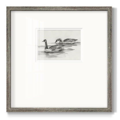 Geese Study II Premium Framed Print Double Matboard