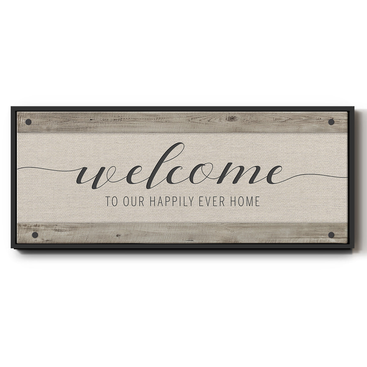 Happily Home - Floater Framed Canvas Print