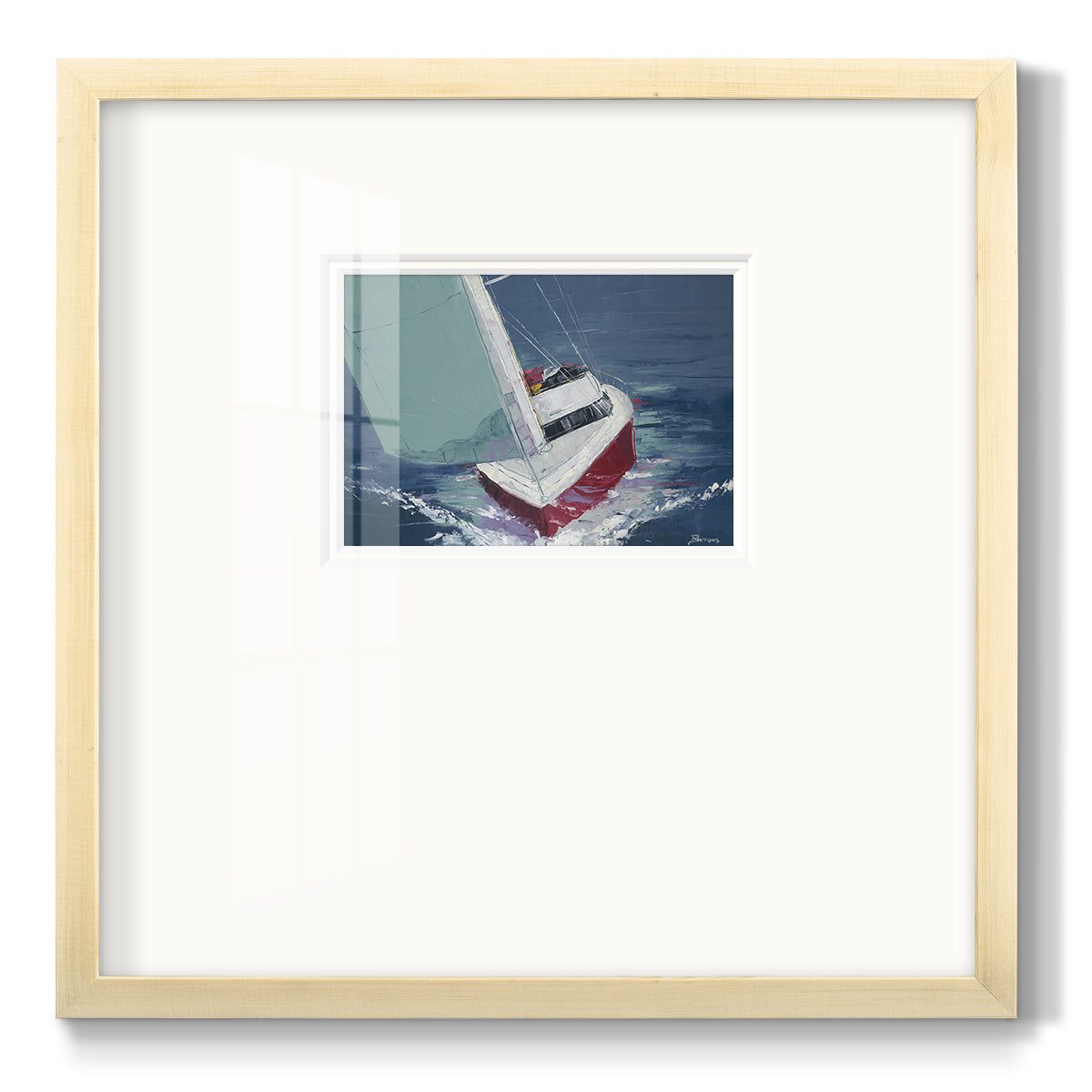 Day Sailing - Double Matboard Framed Print