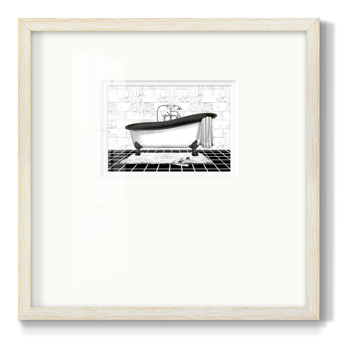 Modern Bath II Premium Framed Print Double Matboard