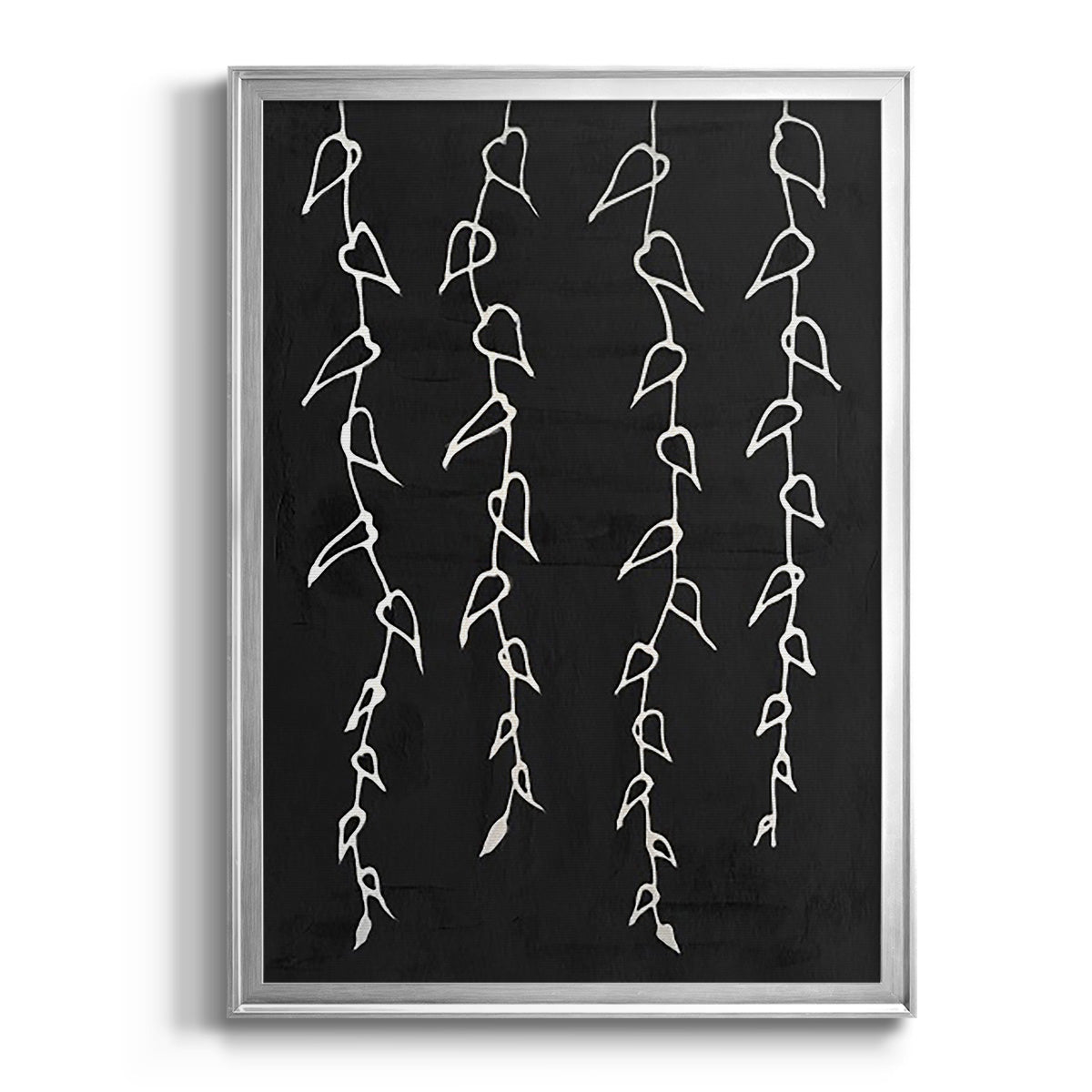 Ivory Vines II - Modern Framed Canvas Print