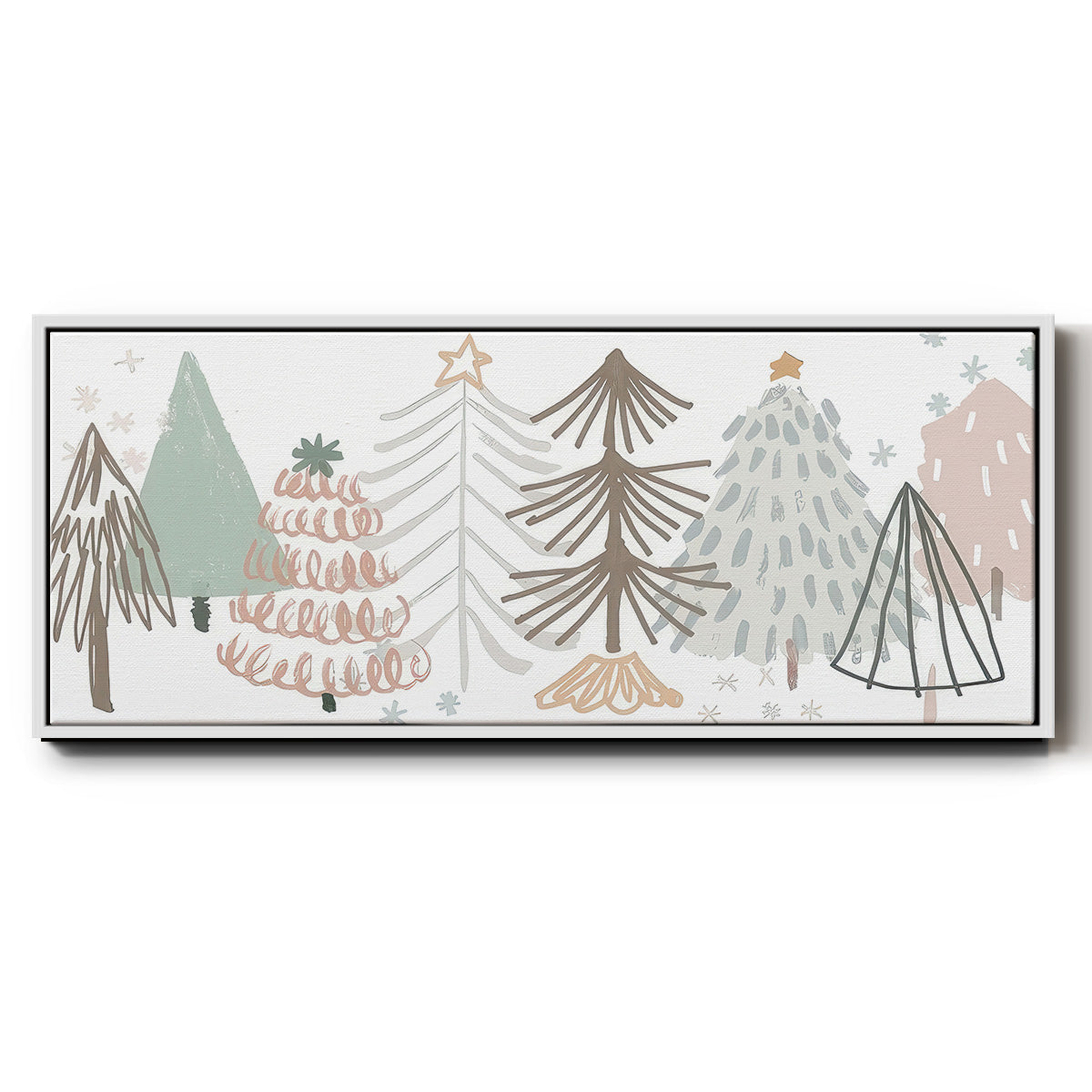 Christmas Tree Sketchbook - Floater Framed Canvas Print
