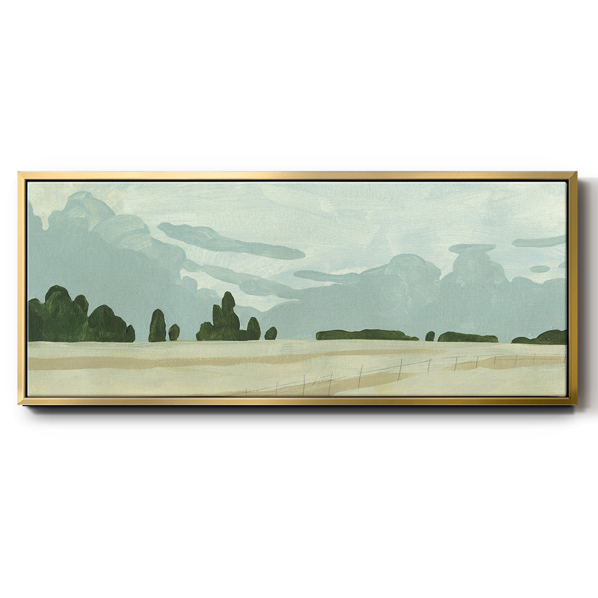 Farmland Study I - Floater Framed Canvas Print