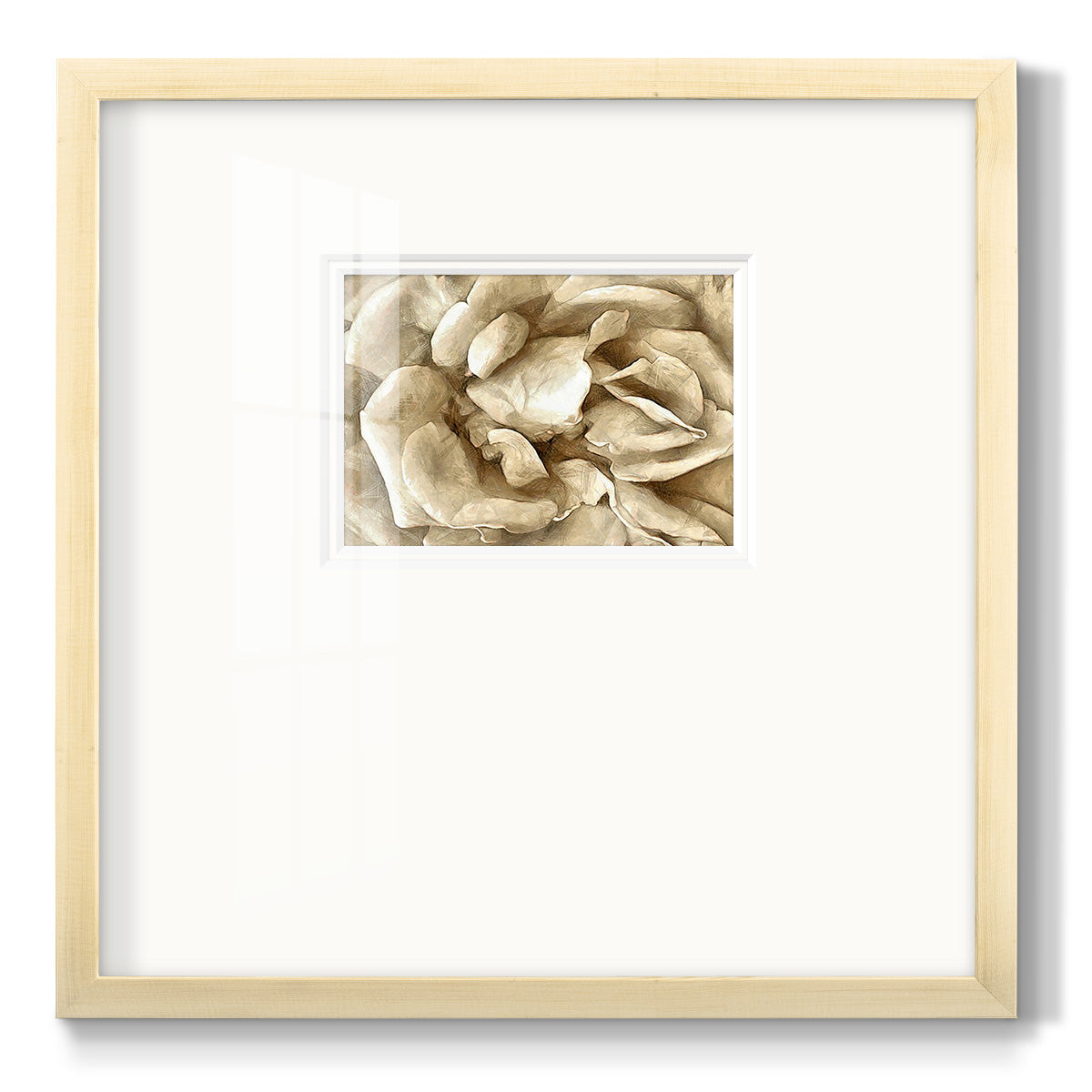Neutral Wall Flower II - Double Matboard Framed Print