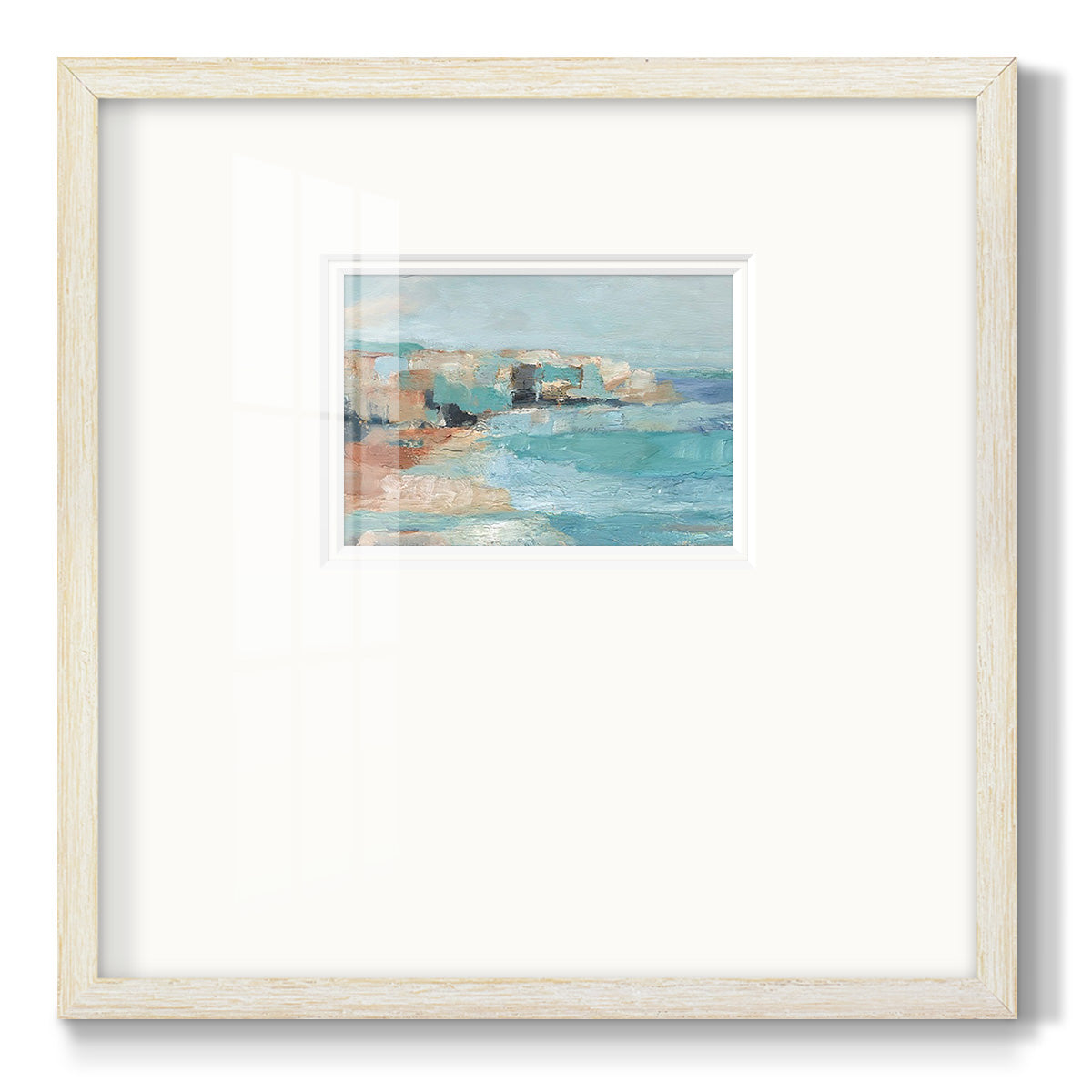 Turquoise Cliff Wall I Premium Framed Print Double Matboard