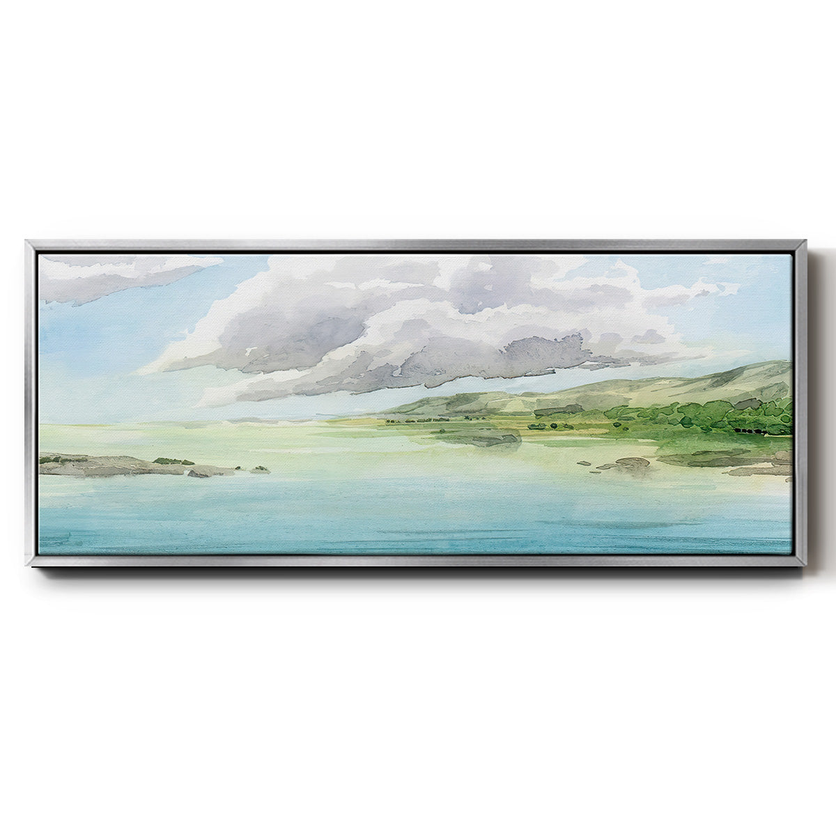 Clear Lagoon I - Floater Framed Canvas Print
