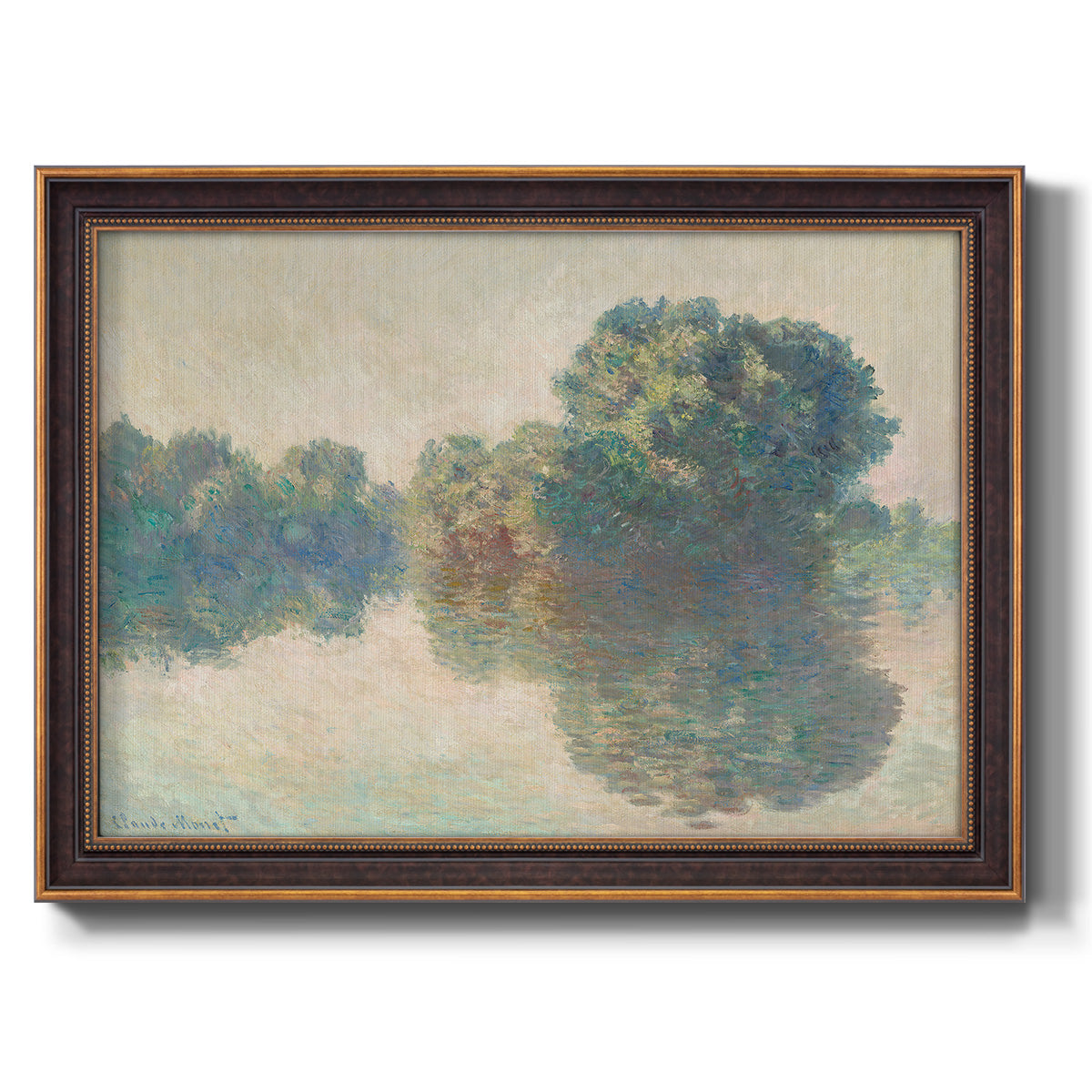 The Seine at Giverny - Ornate Framed Canvas Print
