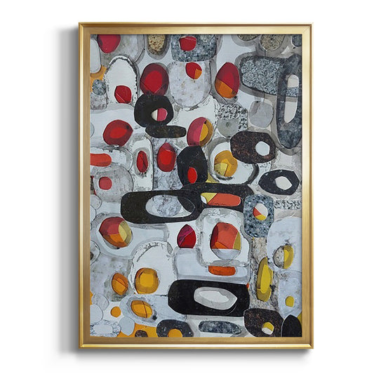 Fruit Collage I - Modern Framed Canvas Print