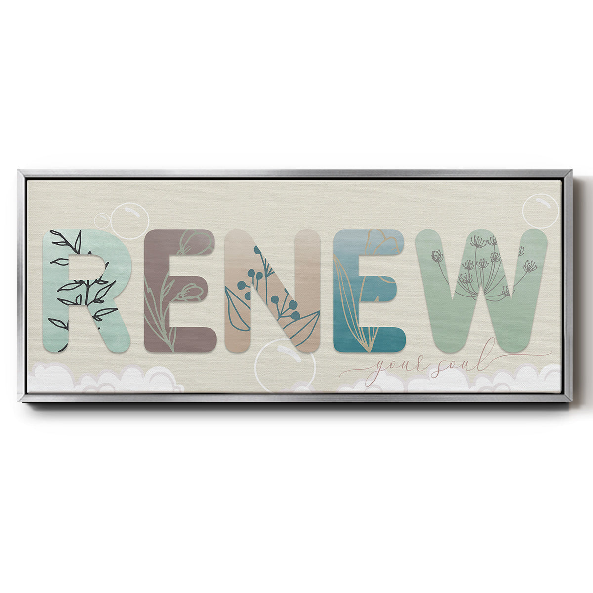 Renew Your Soul - Floater Framed Canvas Print